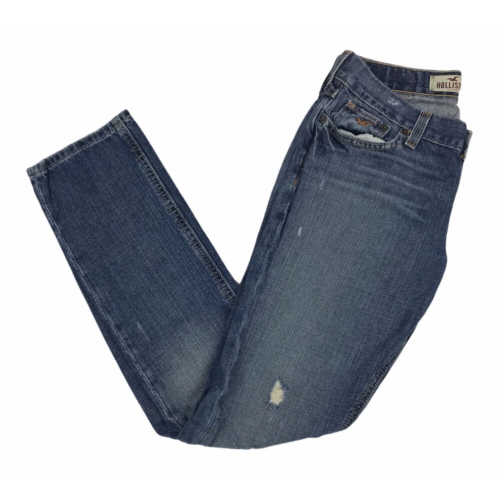 Hollister Juniors Laguna Skinny Jeans Light Wash Distressed Denim Size 5S